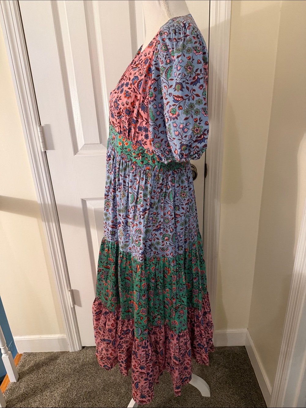 Boden Tiered Poplin Maxi Dress - Picture 8 of 9